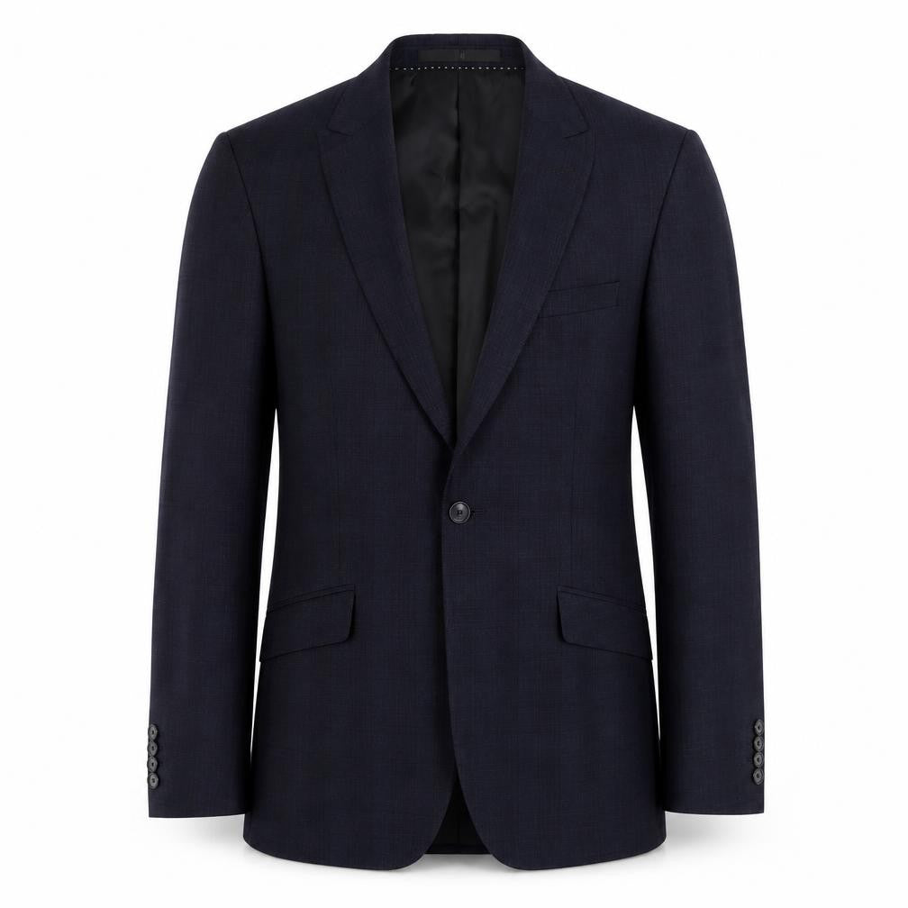 Front view of Kin by John Lewis Men's Blue Check Slim Fit Blazer 36R