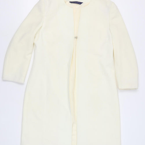 Fashion Extra Women's Ivory Mid-Length Suit Jacket Size 14