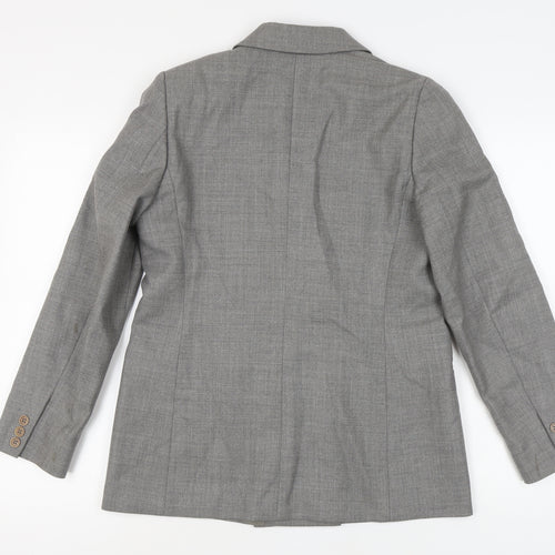 Max Mara Women's Grey Wool Blazer Size 12