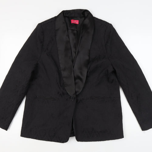 Together Women's Black Blazer UK 18 Shawl Lapel Lined