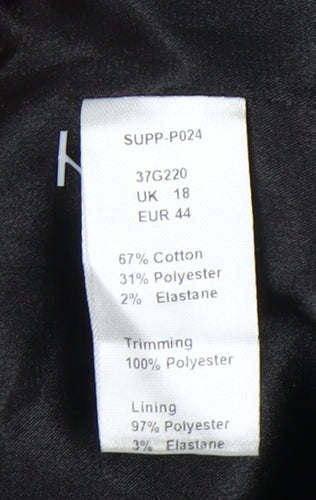 Together Women's Black Blazer UK 18 Shawl Lapel Lined