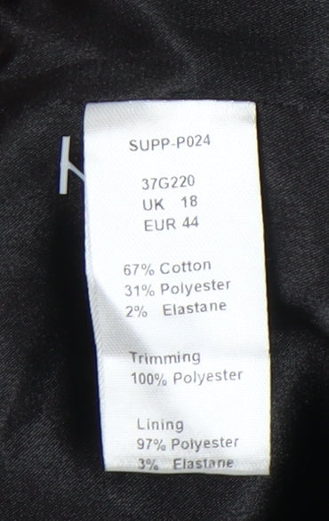 Together Women's Black Blazer UK 18 Shawl Lapel Lined