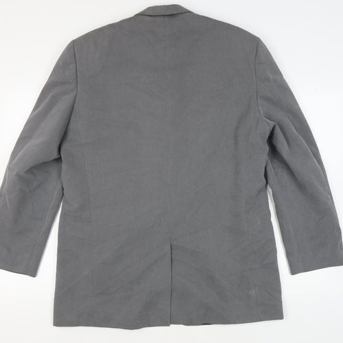 Amici Men's Grey Striped Blazer 44R - Business Jacket