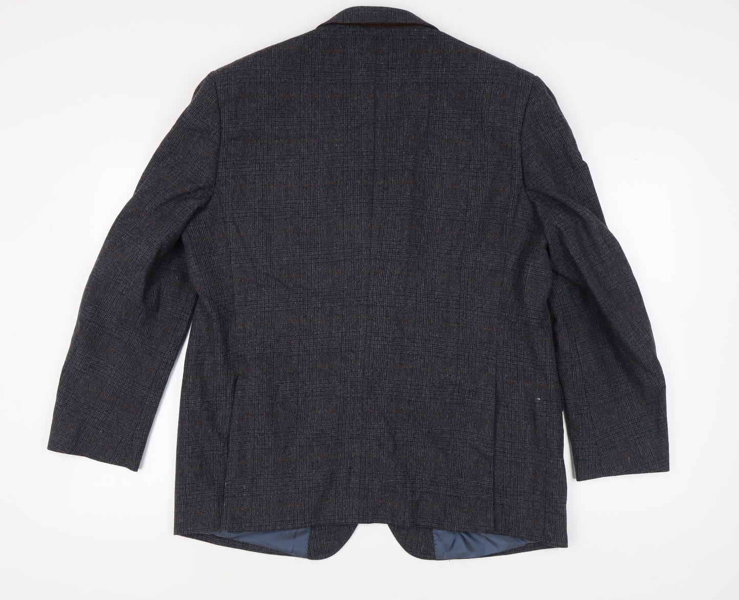 Marks and Spencer Men's Grey Check Blazer 46R