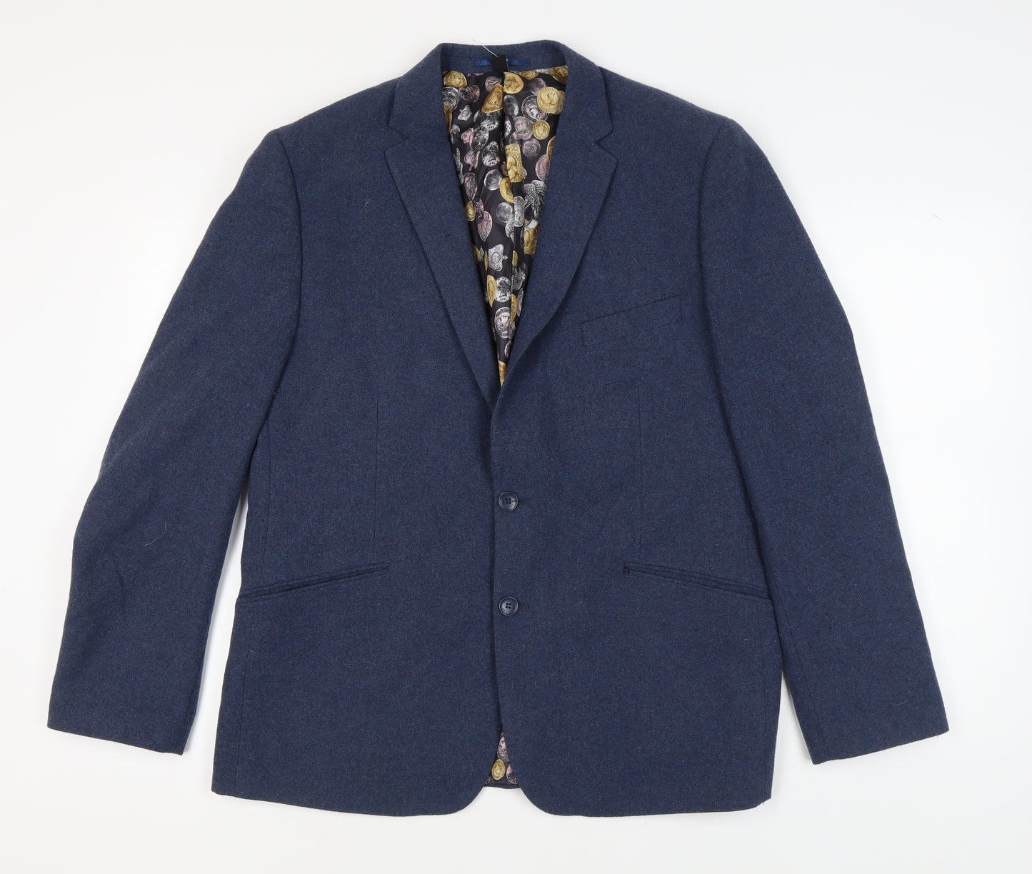 Gianni Feraud Men's Blue Blazer Jacket, Size 48