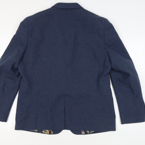 Gianni Feraud Men's Blue Blazer Jacket, Size 48