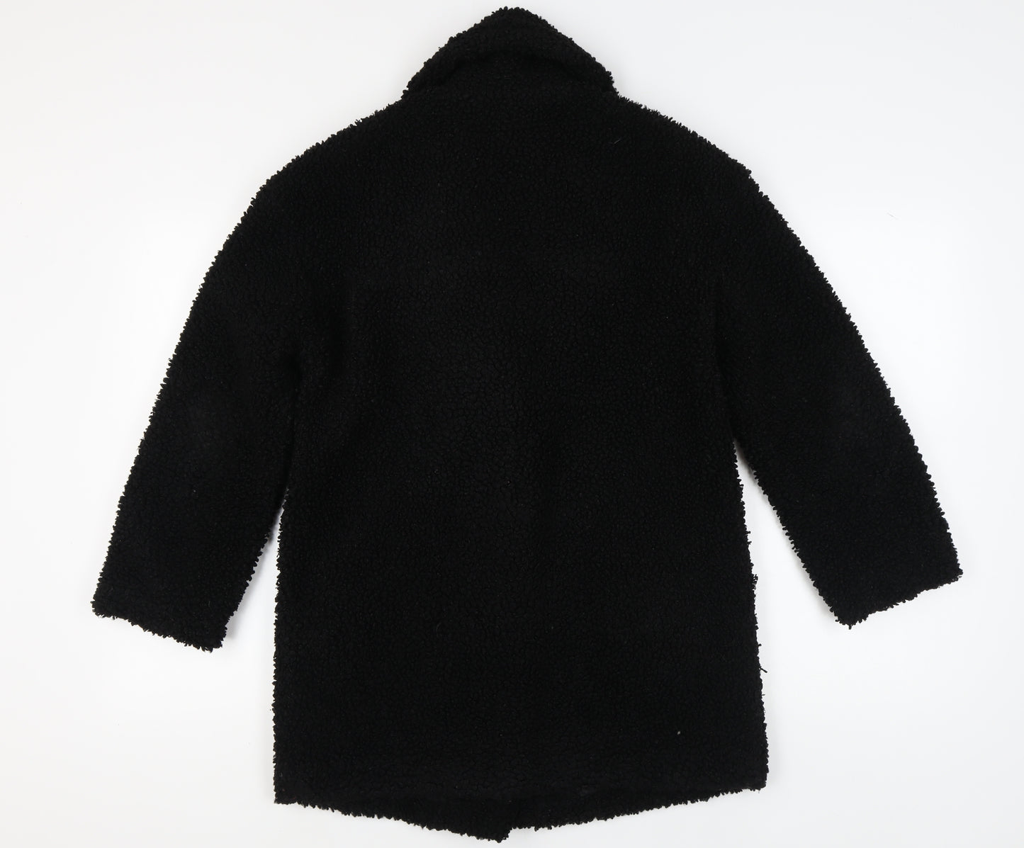 H&M Women's Black XS Overcoat - Stylish Mid-Length
