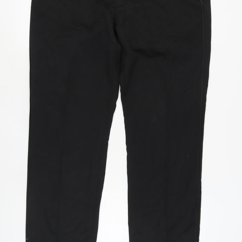 Marks and Spencer Men's Black Regular Fit Trousers Size 40