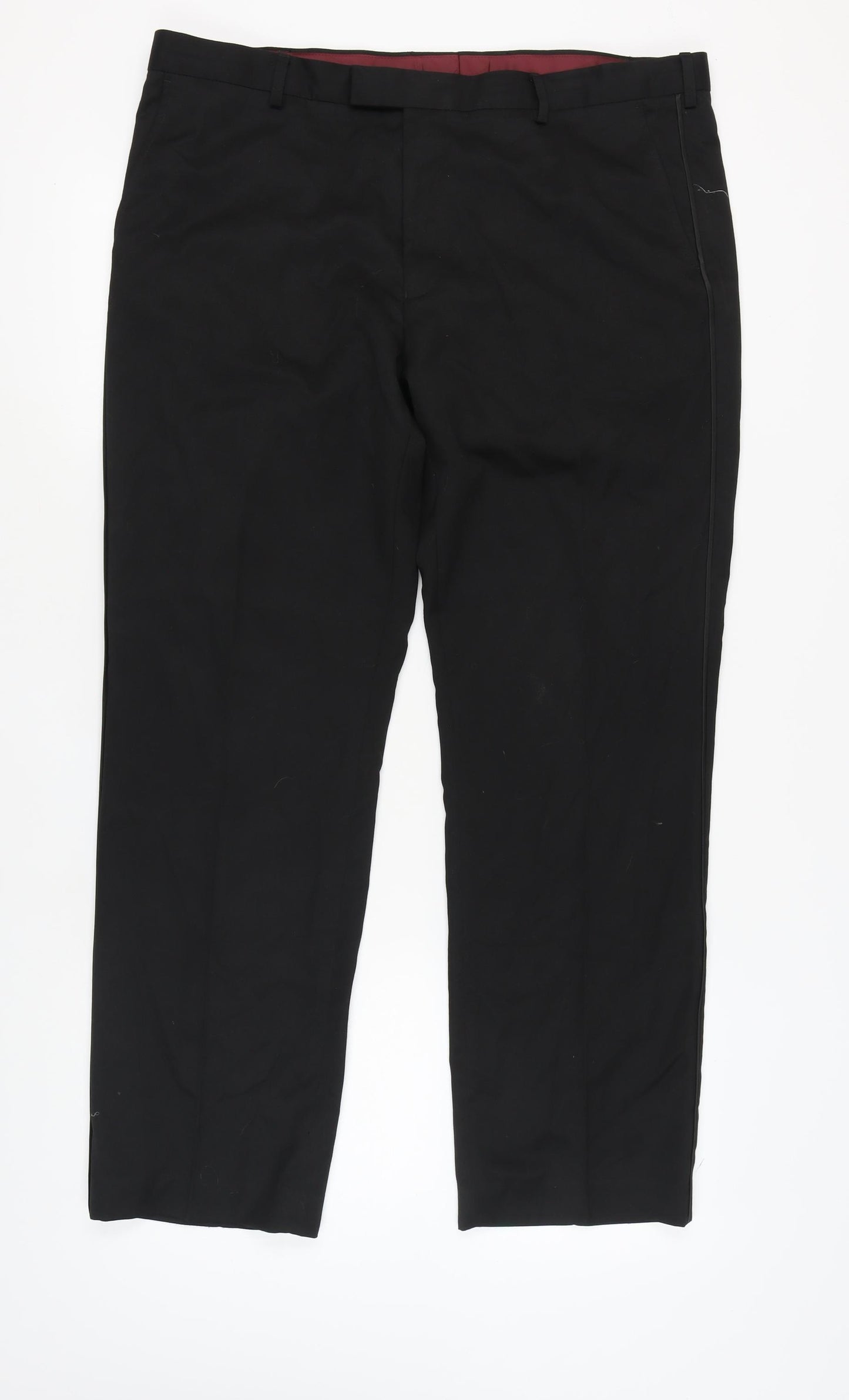 Marks and Spencer Men's Black Regular Fit Trousers Size 40