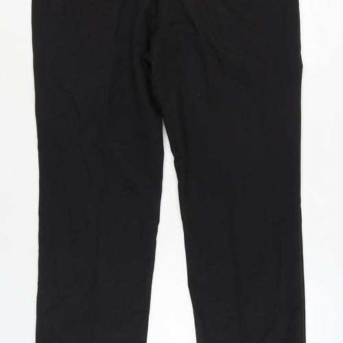 Marks and Spencer Men's Black Regular Fit Trousers Size 40