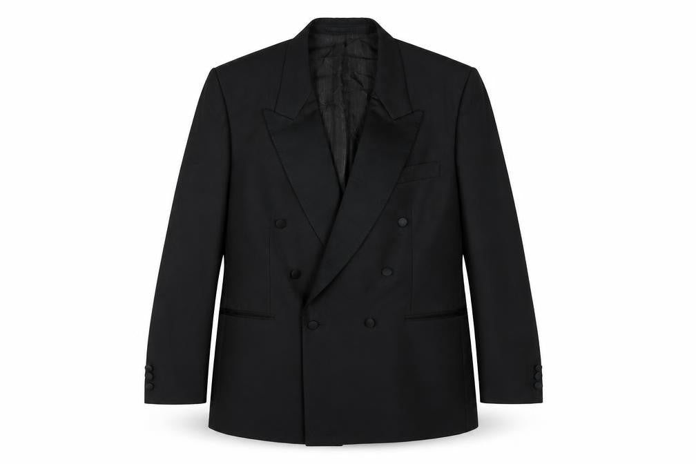 Front view of Varteks Men's Black Formal Blazer, Size 42S