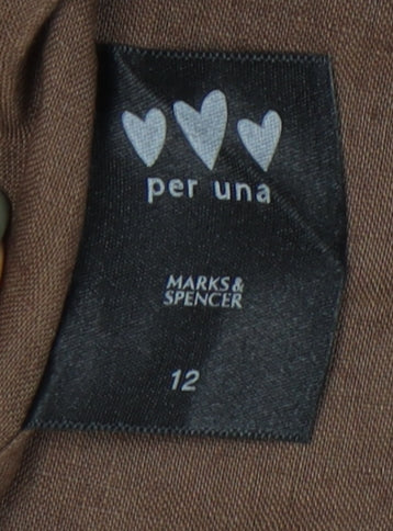 Marks and Spencer Women's Brown Linen Blazer Size 12