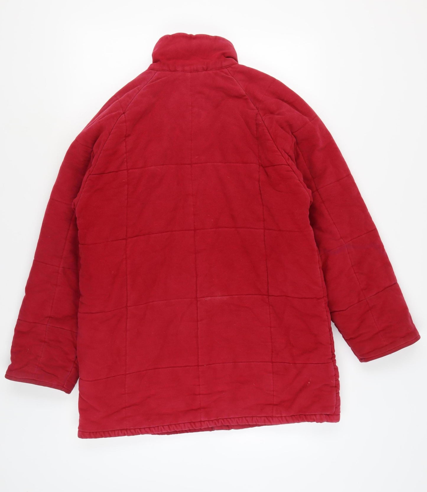 PUFFA Women's Red Quilted Mid-Length Jacket M