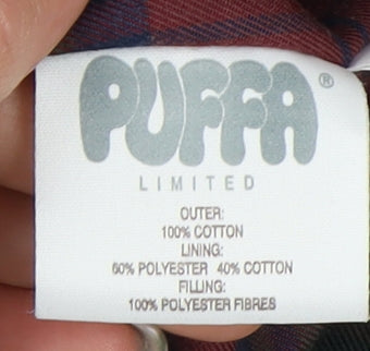 PUFFA Women's Red Quilted Mid-Length Jacket M