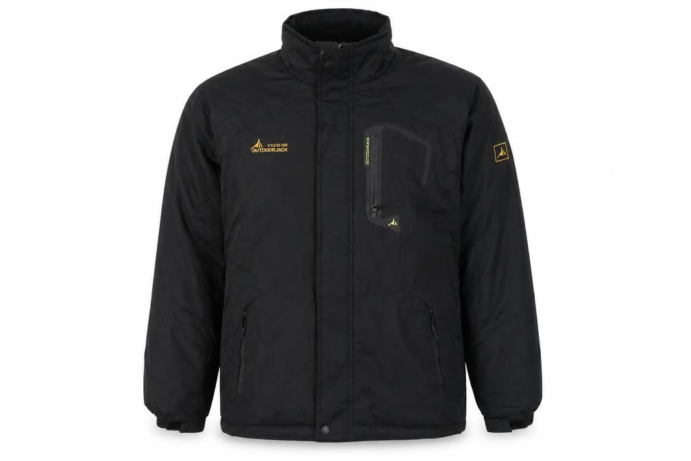 Front view of Outdoorjack Men's Black L Anorak Jacket