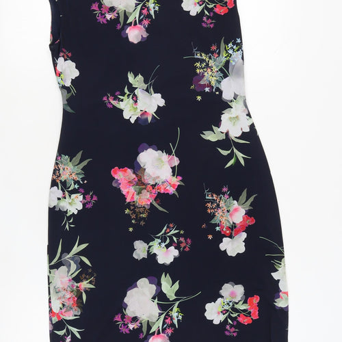 Wallis Women's Multicoloured Floral Shift Dress Size 10