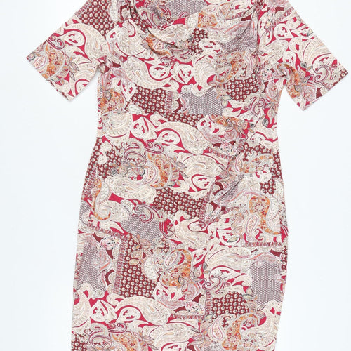 Marks and Spencer Women's Multicoloured Paisley Sheath Dress 14