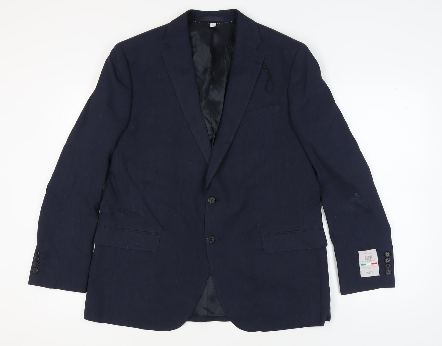 Marks and Spencer Men's Blue Blazer 44R - Smart Casual