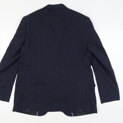Marks and Spencer Men's Blue Blazer 44R - Smart Casual