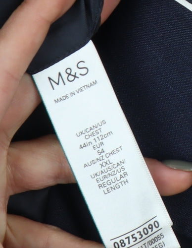 Marks and Spencer Men's Blue Blazer 44R - Smart Casual