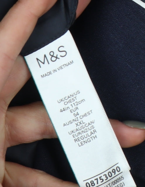 Marks and Spencer Men's Blue Blazer 44R - Smart Casual