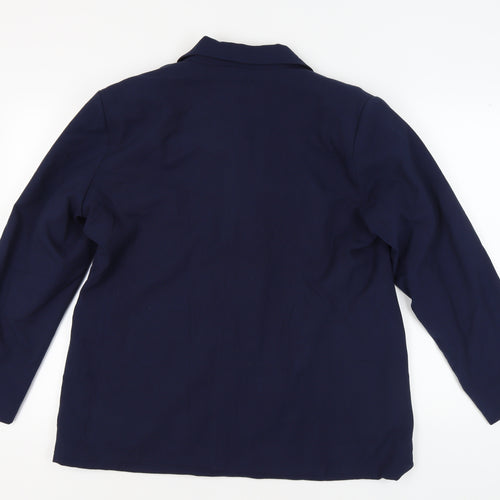 Boohoo Women's Blue Regular Fit Blazer UK 14