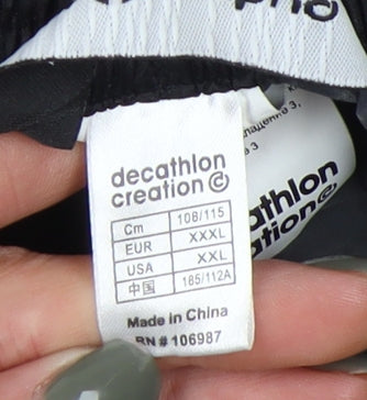 Decathlon Men's Black Windbreaker Trousers 3XL