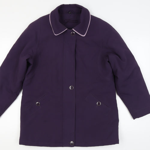 Finesse Women's Purple Buttoned Coat 14