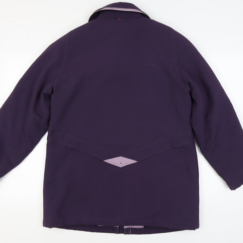 Finesse Women's Purple Buttoned Coat 14
