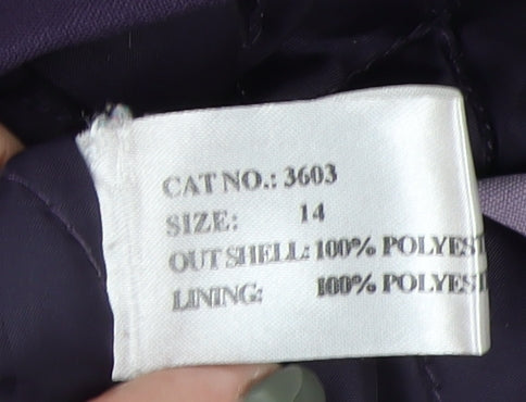 Finesse Women's Purple Buttoned Coat 14