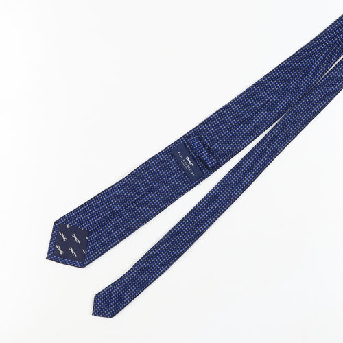 Paul Costelloe Men's Blue Geometric Silk Tie