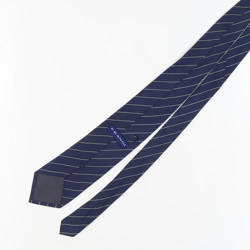 Frangi Men's Blue Striped Silk Tie