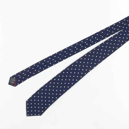 Jeff Banks Men's Blue Polka Dot Silk Tie