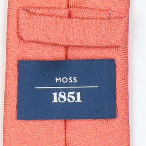 Moss 1851 Men's Coral Silk Slim Tie One Size