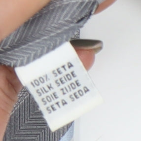 Bäumler Men's Grey Striped Silk Tie, One Size