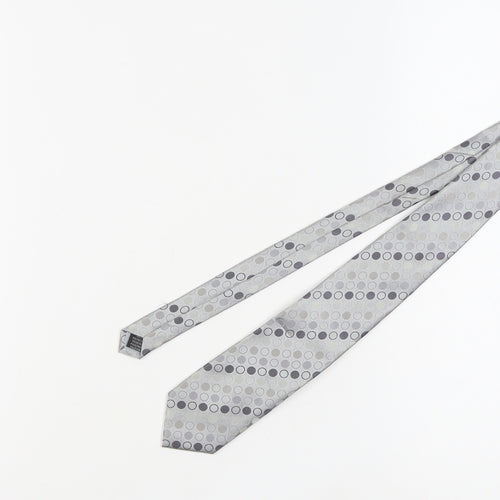 Jacques Estier Men's Grey Polka Dot Tie