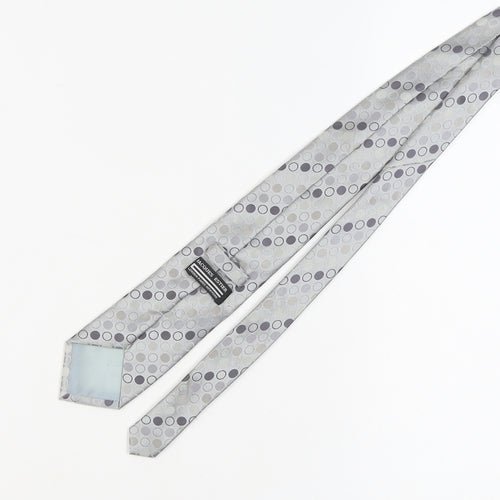 Jacques Estier Men's Grey Polka Dot Tie
