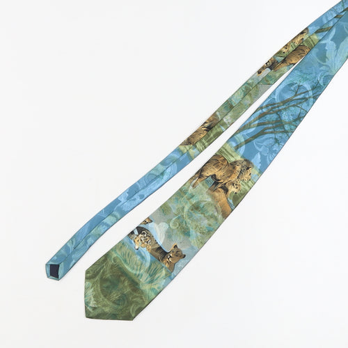 Out of Africa Men's Silk Animal Print Tie, Multicoloured