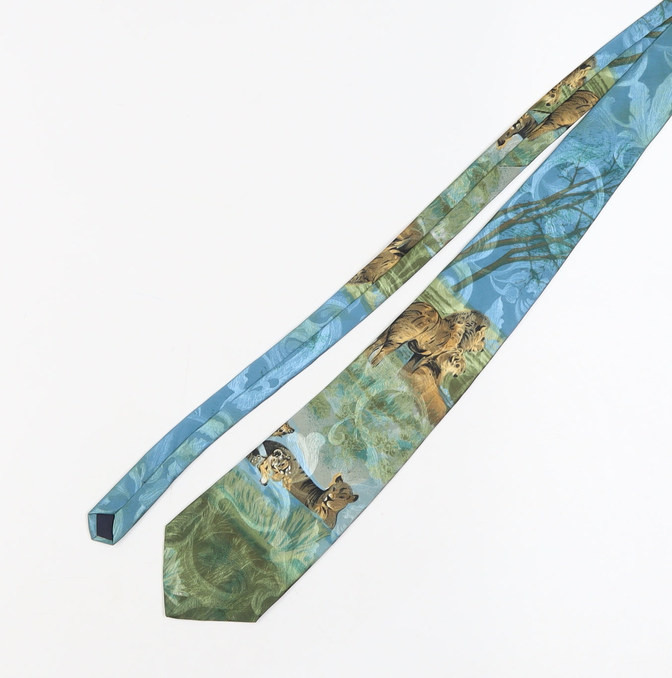 Out of Africa Men's Silk Animal Print Tie, Multicoloured