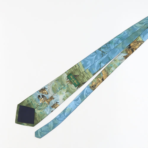 Out of Africa Men's Silk Animal Print Tie, Multicoloured