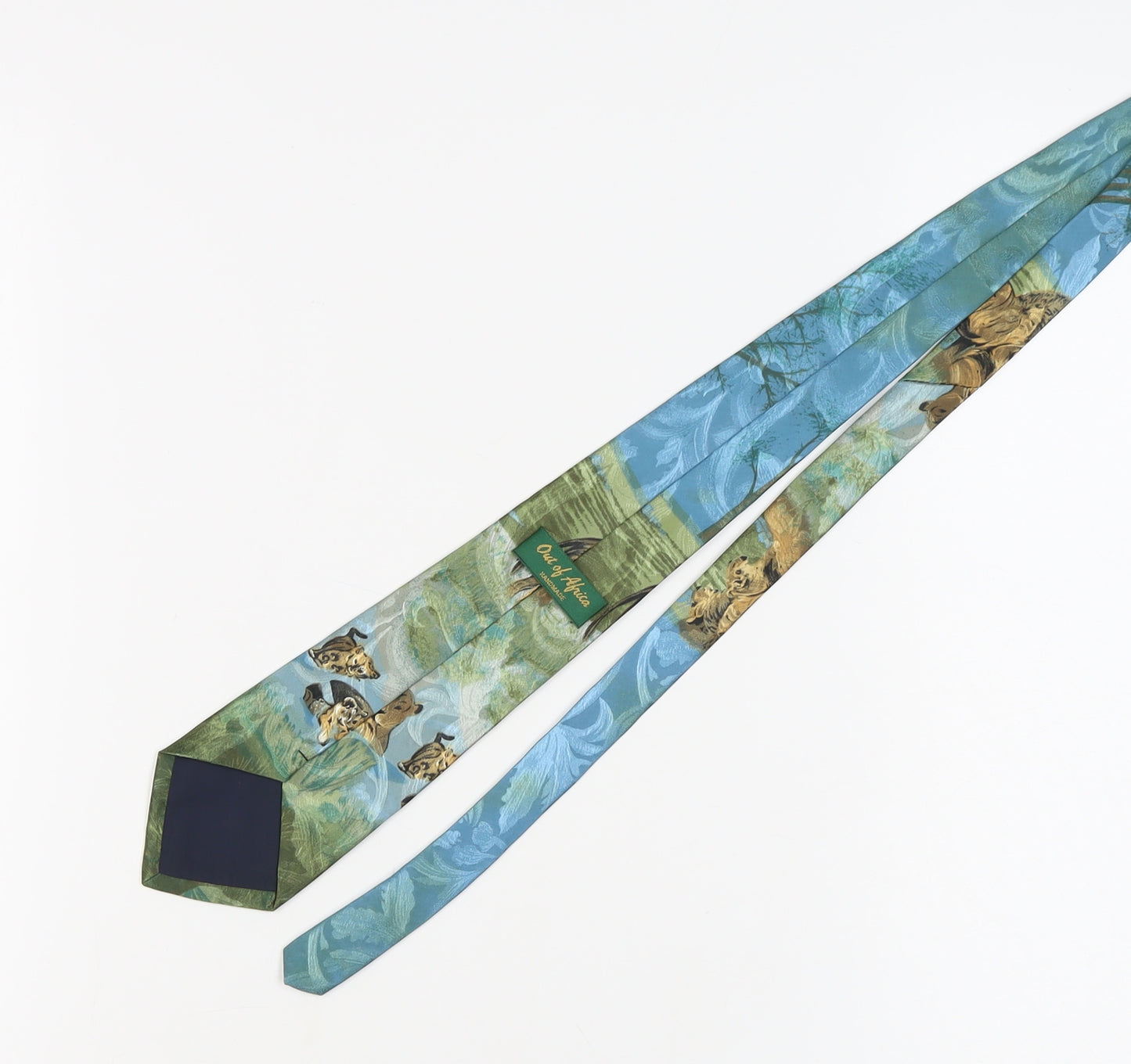 Out of Africa Men's Silk Animal Print Tie, Multicoloured
