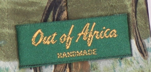 Out of Africa Men's Silk Animal Print Tie, Multicoloured