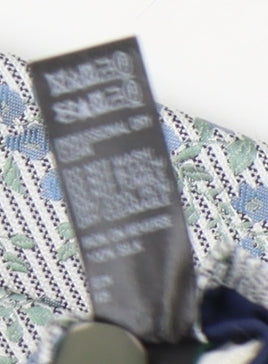 Marks & Spencer Men's Blue Floral Slim Silk Tie