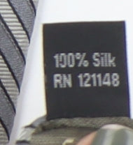 Calvin Klein Men's Grey Silk Striped Tie, One Size