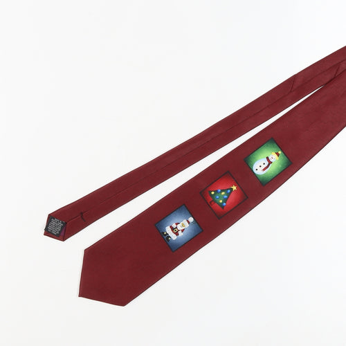 Havana Men's Red Christmas Polyester Tie