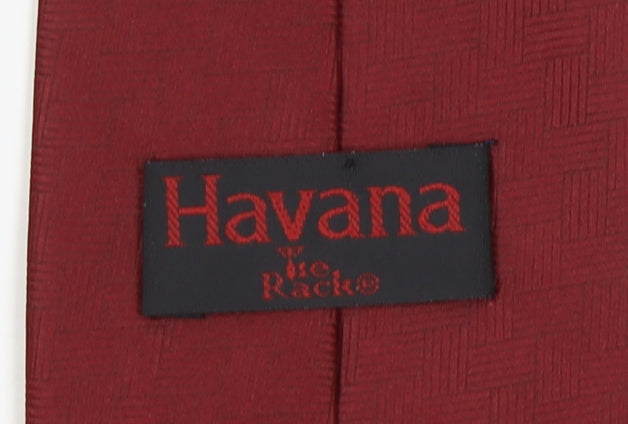 Havana Men's Red Christmas Polyester Tie
