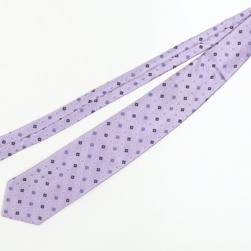 Marks and Spencer Men's Purple Silk Floral Tie
