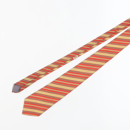 Van Heusen Men's Red Striped Tie - Polyester, Excellent
