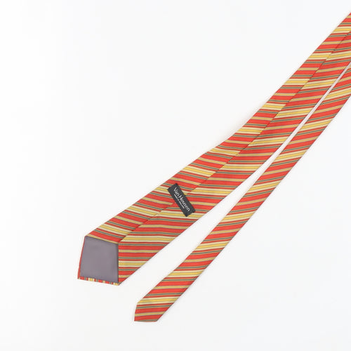 Van Heusen Men's Red Striped Tie - Polyester, Excellent