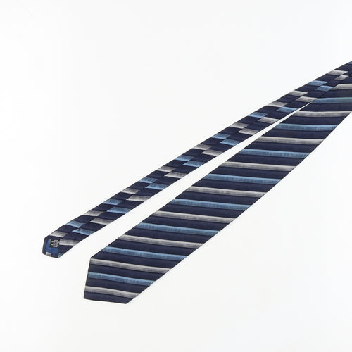 Michaelis Men's Blue Silk Striped Tie - Excellent Condition